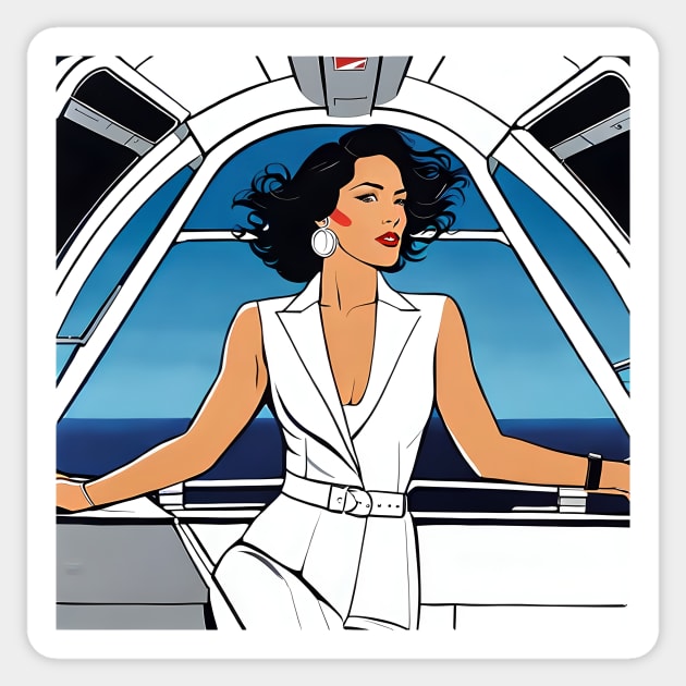 80s Glamour Airline QANTAS Sticker by SNAustralia